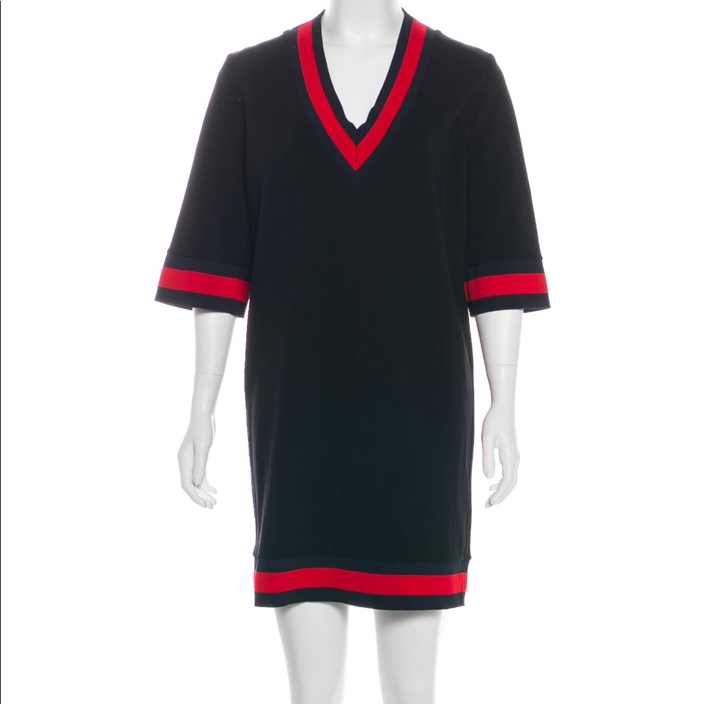 Gucci Three Quarter Sleeve Shift Dress